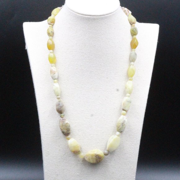 DTR JAY KING STERLING SILVER YELLOW SPECKLED AGATE BEAD NECKLACE - Picture 1 of 10